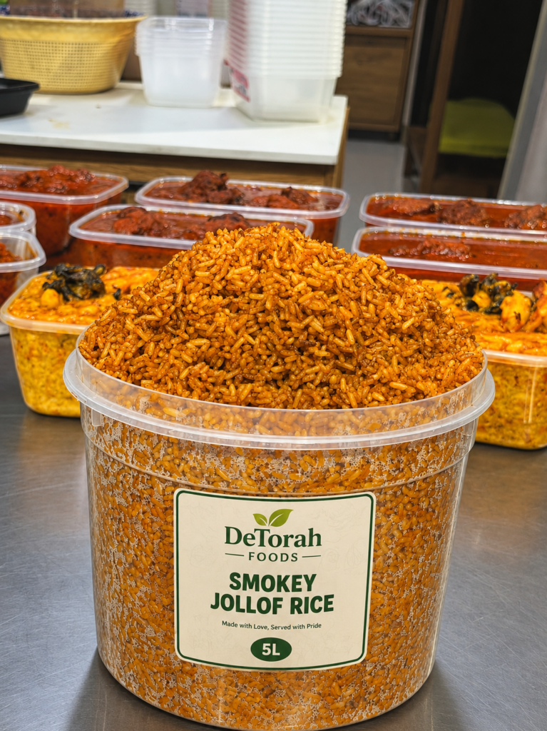 image of a jollof rice bowl by DeTorah Foods
